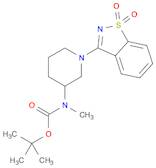 Carbamic acid, N-[1-(1,1-dioxido-1,2-benzisothiazol-3-yl)-3-piperidinyl]-N-methyl-, 1,1-dimethylet…