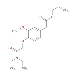 Benzeneacetic acid, 4-[2-(diethylamino)-2-oxoethoxy]-3-methoxy-, propyl ester