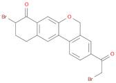 5H-Benzo[d]naphtho[2,3-b]pyran-8(9H)-one, 9-bromo-3-(2-bromoacetyl)-10,11-dihydro-