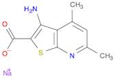 Thieno[2,3-b]pyridine-2-carboxylic acid, 3-amino-4,6-dimethyl-, sodium salt (1:1)