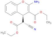 4H-1-Benzopyran-4-acetic acid, 2-amino-α-cyano-3-(ethoxycarbonyl)-, ethyl ester, (αR,4S)-rel-