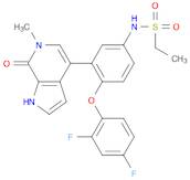 Ethanesulfonamide, N-[4-(2,4-difluorophenoxy)-3-(6,7-dihydro-6-methyl-7-oxo-1H-pyrrolo[2,3-c]pyr...