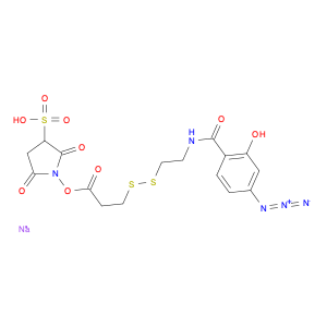 Propanoic acid, 3-[[2-[(4-azido-2-hydroxybenzoyl)amino]ethyl]dithio]-, 2,5-dioxo-3-sulfo-1-pyrro...