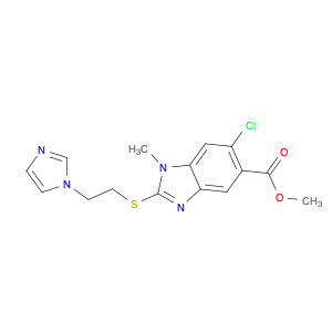 1H-Benzimidazole-5-carboxylic acid, 6-chloro-2-[[2-(1H-imidazol-1-yl)ethyl]thio]-1-methyl-, methyl…