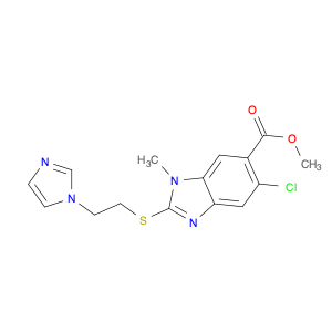 1H-Benzimidazole-6-carboxylic acid, 5-chloro-2-[[2-(1H-imidazol-1-yl)ethyl]thio]-1-methyl-, methyl…