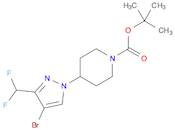 1-Piperidinecarboxylic acid, 4-[4-bromo-3-(difluoromethyl)-1H-pyrazol-1-yl]-, 1,1-dimethylethyl es…