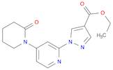 1H-Pyrazole-4-carboxylic acid, 1-[4-(2-oxo-1-piperidinyl)-2-pyridinyl]-, ethyl ester