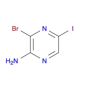 2-Pyrazinamine, 3-bromo-5-iodo-