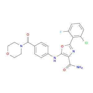 4-Oxazolecarboxamide, 2-(2-chloro-6-fluorophenyl)-5-[[4-(4-morpholinylcarbonyl)phenyl]amino]-