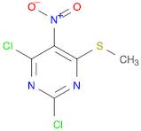 Pyrimidine, 2,4-dichloro-6-(methylthio)-5-nitro-