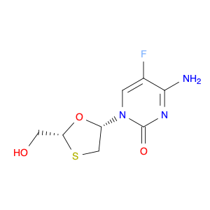 2(1H)-Pyrimidinone, 4-amino-5-fluoro-1-[(2R,5S)-2-(hydroxymethyl)-1,3-oxathiolan-5-yl]-, rel-