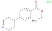 Benzoic acid, 4-(4-piperidinyl)-, ethyl ester, hydrochloride (1:1)