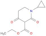 3-Piperidinecarboxylic acid, 1-cyclopropyl-2,4-dioxo-, ethyl ester