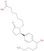 Cyclopentaneheptanoic acid, 2-[4-(1-hydroxyhexyl)phenyl]-5-oxo-, (1R,2S)-