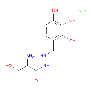 Serine, 2-[(2,3,4-trihydroxyphenyl)methyl]hydrazide, hydrochloride (1:1)