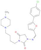 2,4-Imidazolidinedione, 1-[[[5-(4-chlorophenyl)-2-furanyl]methylene]amino]-3-[4-(4-methyl-1-pipera…