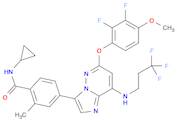 Benzamide, N-cyclopropyl-4-[6-(2,3-difluoro-4-methoxyphenoxy)-8-[(3,3,3-trifluoropropyl)amino]imid…