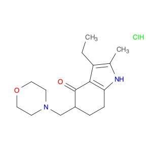 4H-Indol-4-one, 3-ethyl-1,5,6,7-tetrahydro-2-methyl-5-(4-morpholinylmethyl)-, hydrochloride (1:1)