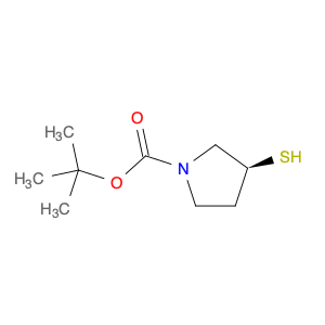 1-Pyrrolidinecarboxylic acid, 3-mercapto-, 1,1-dimethylethyl ester, (3S)-