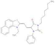 4-Imidazolidinone, 5-[2-(1-ethylnaphtho[1,2-d]thiazol-2(1H)-ylidene)ethylidene]-3-heptyl-1-pheny...