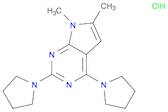 7H-Pyrrolo[2,3-d]pyrimidine, 6,7-dimethyl-2,4-di-1-pyrrolidinyl-, hydrochloride (1:1)