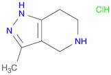 1H-Pyrazolo[4,3-c]pyridine, 4,5,6,7-tetrahydro-3-methyl-, hydrochloride (1:2)