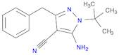 1H-Pyrazole-4-carbonitrile, 5-amino-1-(1,1-dimethylethyl)-3-(phenylmethyl)-