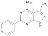 1H-Pyrazolo[3,4-d]pyrimidin-4-amine, 3-methyl-6-(4-pyridinyl)-