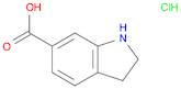 1H-Indole-6-carboxylic acid, 2,3-dihydro-, hydrochloride (1:1)