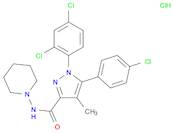 1H-Pyrazole-3-carboxamide, 5-(4-chlorophenyl)-1-(2,4-dichlorophenyl)-4-methyl-N-1-piperidinyl-, hy…