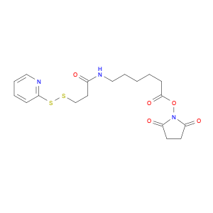 Hexanoic acid, 6-[[1-oxo-3-(2-pyridinyldithio)propyl]amino]-, 2,5-dioxo-1-pyrrolidinyl ester