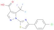 1H-Pyrazole-4-carboxylic acid, 1-[4-(4-chlorophenyl)-2-thiazolyl]-5-(trifluoromethyl)-