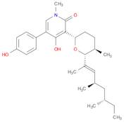 2(1H)-Pyridinone, 4-hydroxy-5-(4-hydroxyphenyl)-1-methyl-3-[(2S,5R,6R)-tetrahydro-5-methyl-6-[(1E,…