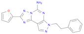 7H-Pyrazolo[4,3-e][1,2,4]triazolo[1,5-c]pyrimidin-5-amine, 2-(2-furanyl)-7-(2-phenylethyl)-