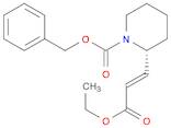 1-Piperidinecarboxylic acid, 2-[(1E)-3-ethoxy-3-oxo-1-propen-1-yl]-, phenylmethyl ester, (2R)-