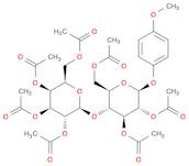 β-D-Glucopyranoside, 4-methoxyphenyl 4-O-(2,3,4,6-tetra-O-acetyl-β-D-galactopyranosyl)-, 2,3,6-tri…