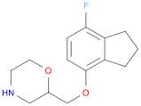 Morpholine, 2-[[(7-fluoro-2,3-dihydro-1H-inden-4-yl)oxy]methyl]-, (2S)-