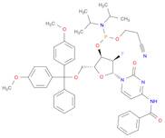 Cytidine, N-benzoyl-5'-O-[bis(4-methoxyphenyl)phenylmethyl]-2'-deoxy-2'-fluoro-, 3'-[2-cyanoethy...