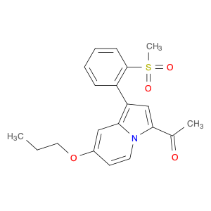 Ethanone, 1-[1-[2-(methylsulfonyl)phenyl]-7-propoxy-3-indolizinyl]-