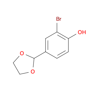 Phenol, 2-bromo-4-(1,3-dioxolan-2-yl)-