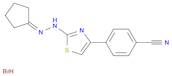 Benzonitrile, 4-[2-(2-cyclopentylidenehydrazinyl)-4-thiazolyl]-, hydrobromide (1:1)