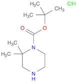 1-Piperazinecarboxylic acid, 2,2-dimethyl-, 1,1-dimethylethyl ester, hydrochloride (1:1)