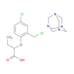 Acetic acid, [(α,4-dichloro-o-tolyl)oxy]-, ethyl ester, compd. with hexamethylenetetramine (1:1) (…