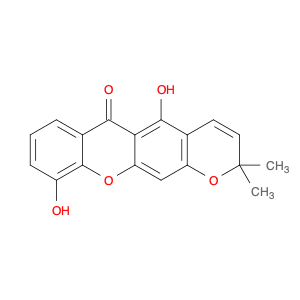 2H,6H-Pyrano[3,2-b]xanthen-6-one, 5,10-dihydroxy-2,2-dimethyl-