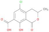 1H-2-Benzopyran-7-carboxylic acid, 5-chloro-3,4-dihydro-8-hydroxy-3-methyl-1-oxo-