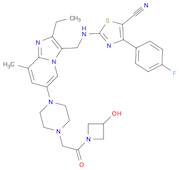 5-Thiazolecarbonitrile, 2-[[2-ethyl-6-[4-[2-(3-hydroxy-1-azetidinyl)-2-oxoethyl]-1-piperazinyl]-8-…