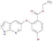 Benzoic acid, 4-bromo-2-(1H-pyrrolo[2,3-b]pyridin-5-yloxy)-, ethyl ester