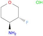 2H-Pyran-4-amine, 3-fluorotetrahydro-, hydrochloride (1:1), (3R,4S)-