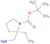 1-Pyrrolidinecarboxylic acid, 2-(aminomethyl)-2-ethyl-, 1,1-dimethylethyl ester, (2R)-