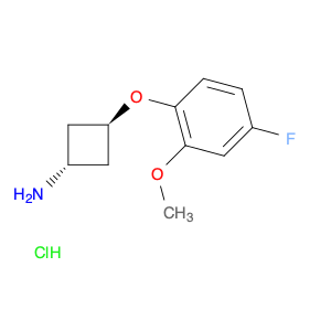 Cyclobutanamine, 3-(4-fluoro-2-methoxyphenoxy)-, hydrochloride (1:1), trans-